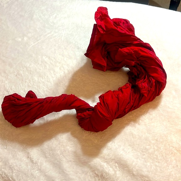 BUY❤️FIRE RED MIRACLECIOUS SILKY TAFFETTA  STRAPLESS DRESS/FLAMENCO SKIRT 180*❤️ - Picture 6 of 6